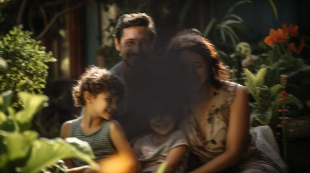 Persona con visión borrosa y distorsionada en el centro de la imagen, mientras los bordes se ven claros.